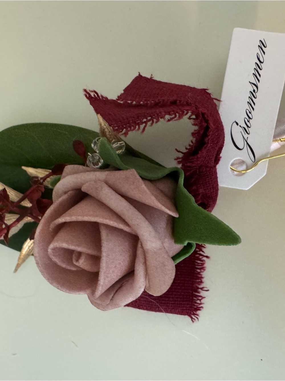Boutonnière Set of 6 for wedding groom and groomsmen
